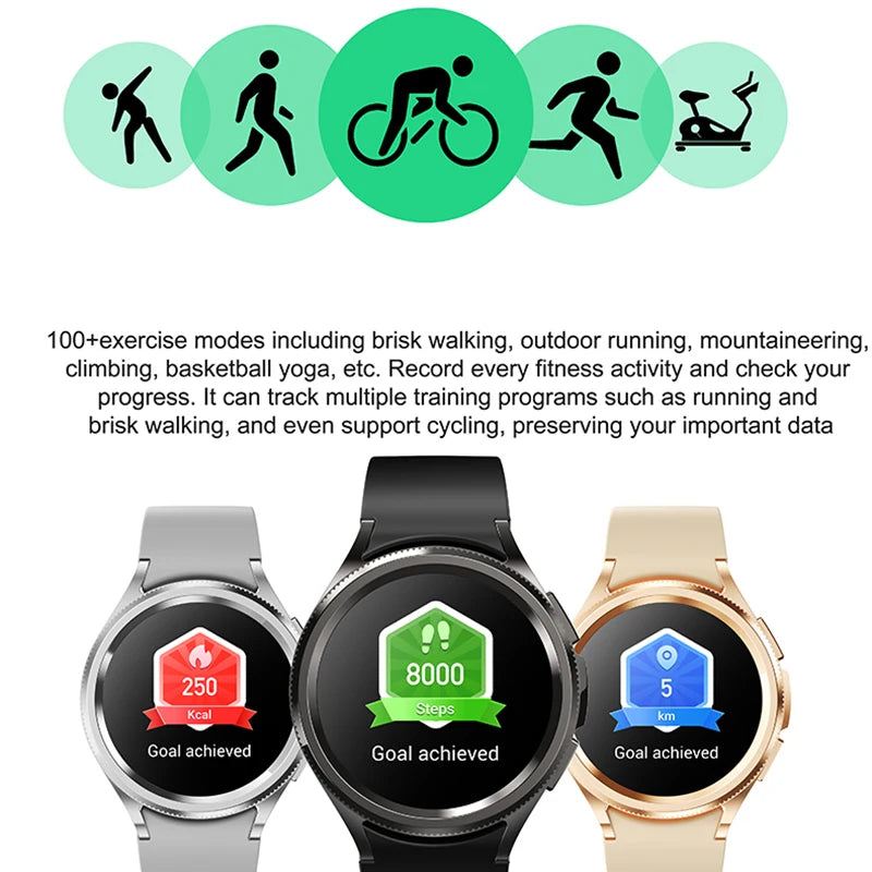 1.46 Inch Large Screen Smartwatch Men Voice Assistant Waterproof Sports Fitness Tracker Bluetooth Call Smart Watch Men 2024 New