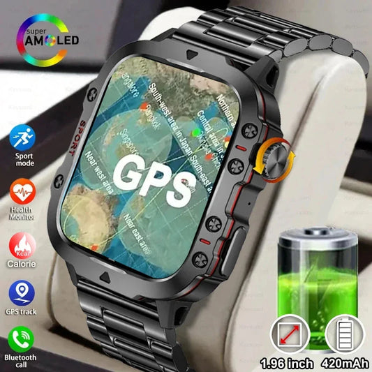 2024 New For Xiaomi Rugged Military GPS Smart Watch Men Health Monitoring AI Voice Bluetooth Call Sport Waterproof Smartwatches