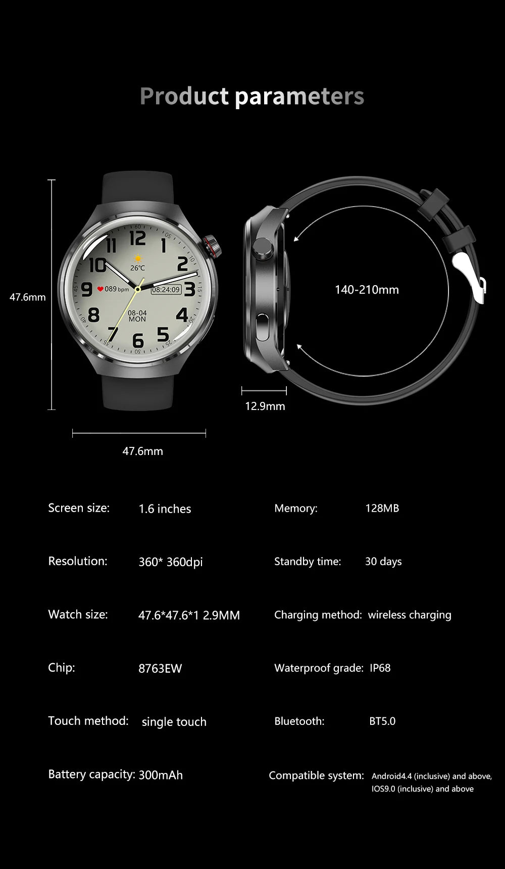 2024 New GPS Track Smart Watch Men 360*360 HD Screen Heart Rate NFC Clock Bluetooth Call High Quality SmartWatch For Android+Box