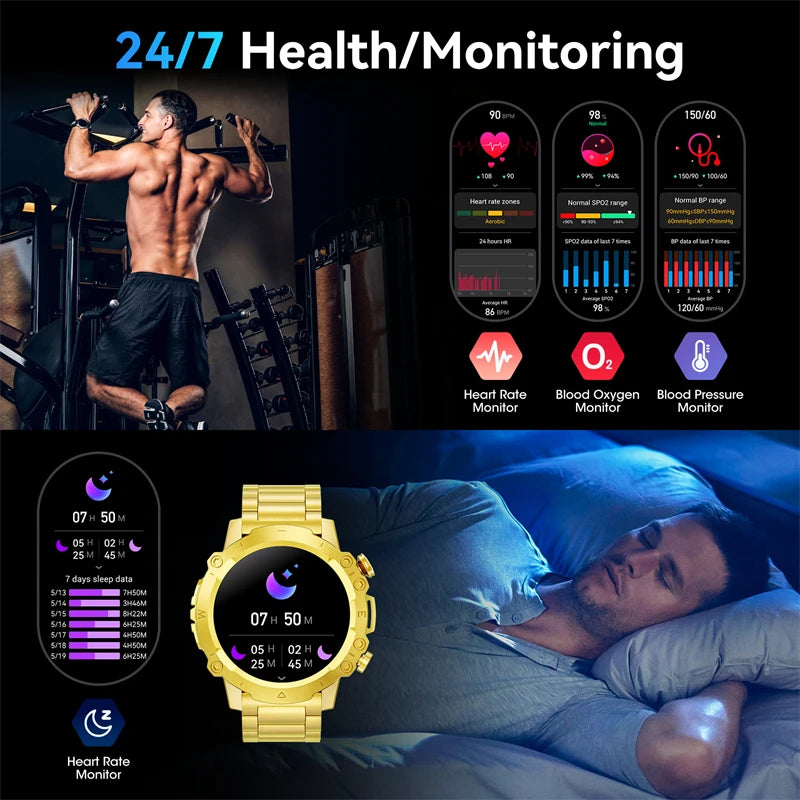 smart watches for men 2024 Women'S Smartwatch Bluetooth Call 1.46 High-Definition Screen  Fitness Sports Waterproof Health