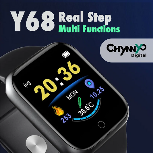 Y68 Pro Smart Watch Multi Function Movement Steps Bluetooth Fitness Tracker Sports Android iOS Smart Bracelet D20 for Men Women