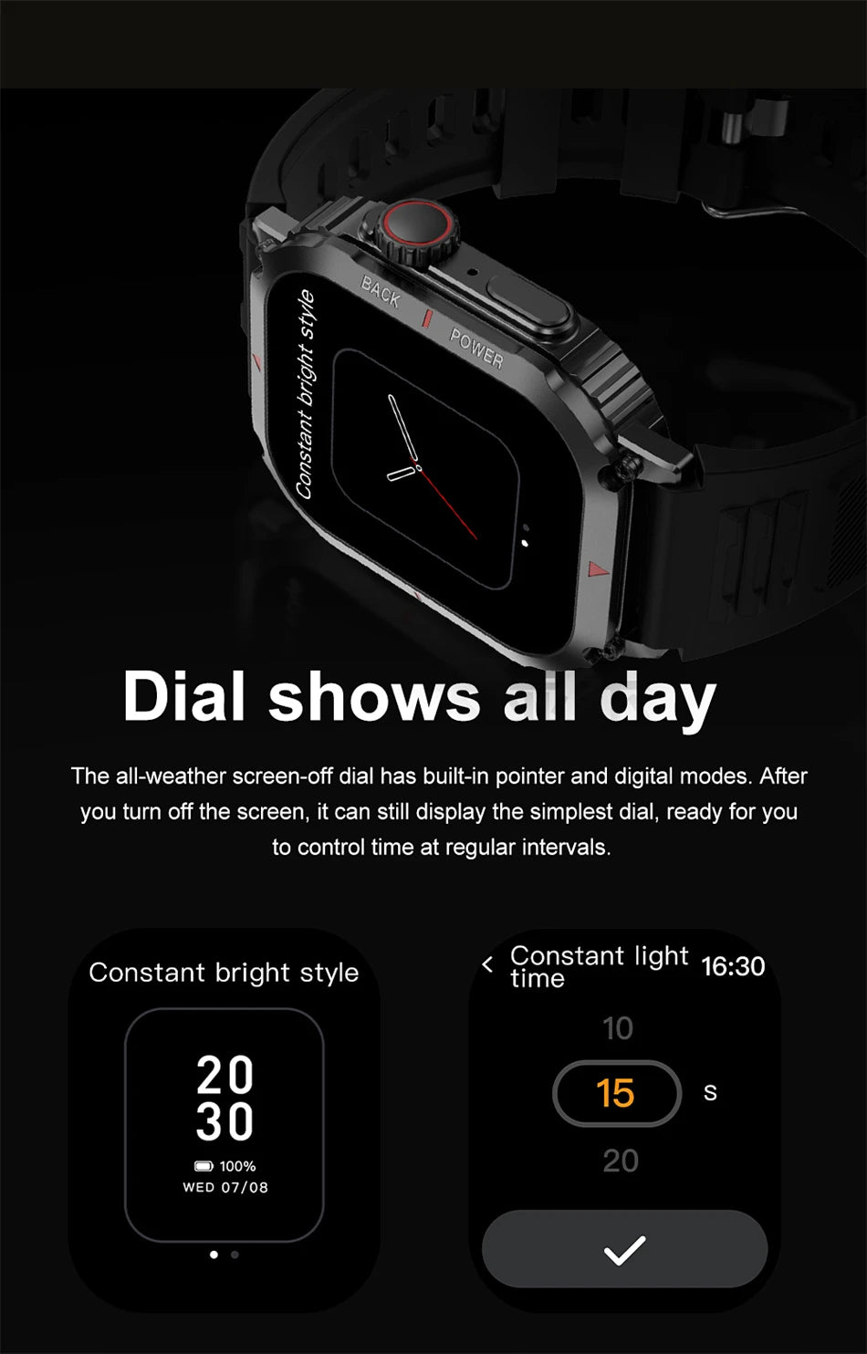 2024 New NFC GPS Sports Smart Watch Men AMOLED HD Screen IP68 Waterproof  Bluetooth Call Outdoor Military SmartWatch For XIAOMI