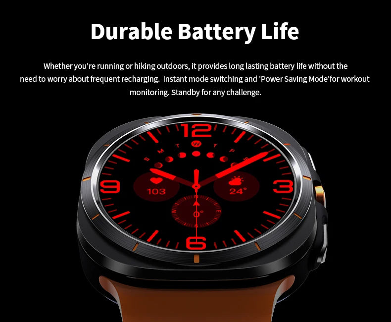 New Smart Watch 7 Ultra Men Health Monitor Compass AMOLED Always Display NFC Bluetooth Call GPS Track Women SOS Smartwatch 2024