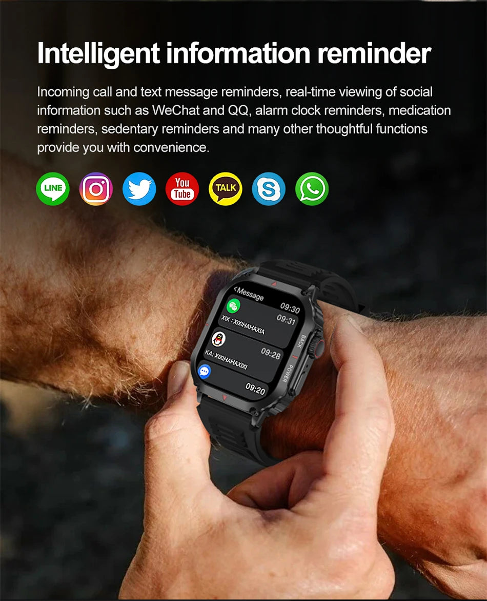 2024 New NFC GPS Sports Smart Watch Men AMOLED HD Screen IP68 Waterproof  Bluetooth Call Outdoor Military SmartWatch For XIAOMI