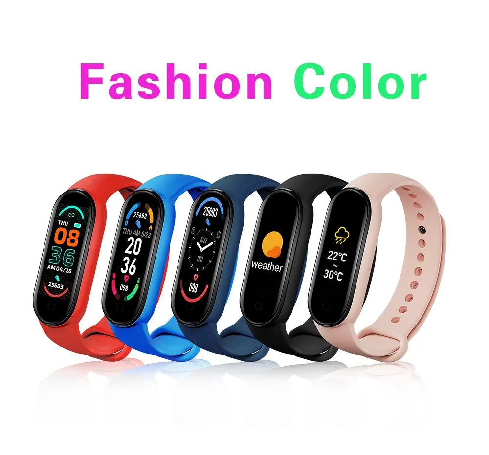 M6 Band Smart Watch Men Women Smartwatch Heart Rate Sports FitnessTracking Bracelet for Apple Xiaomi Mi Smartband Watches Xfcs