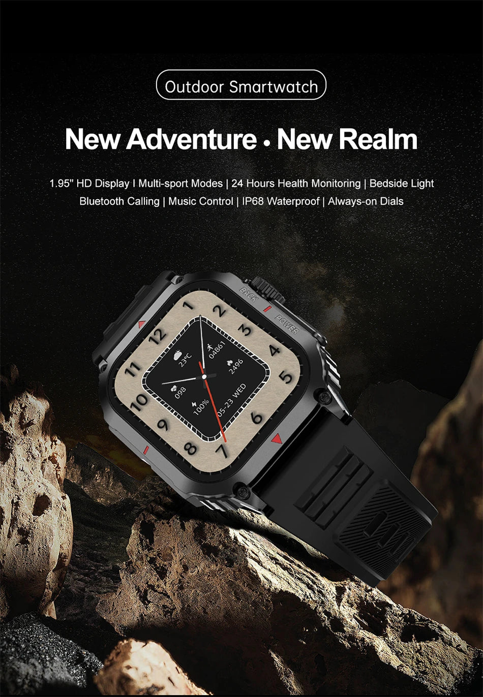 2024 New NFC GPS Sports Smart Watch Men AMOLED HD Screen IP68 Waterproof  Bluetooth Call Outdoor Military SmartWatch For XIAOMI