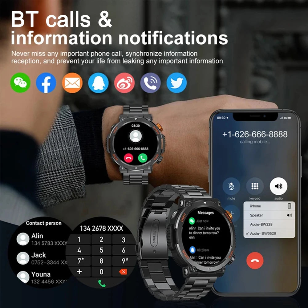 New Smart Watch Men For Android iOS IP67 Waterproof Sport Fitness Watch Bluetooth Call Heart Rate Health Monitor Smartwatch 2024