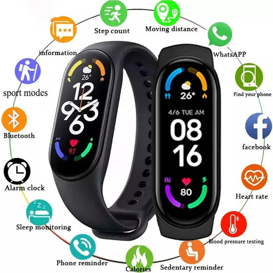 M6 Band Smart Watch Men Women Smartwatch Heart Rate Sports FitnessTracking Bracelet for Apple Xiaomi Mi Smartband Watches Xfcs