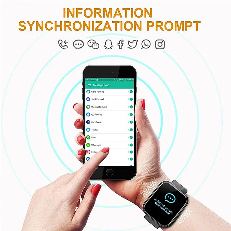 Y68 Pro Smart Watch Multi Function Movement Steps Bluetooth Fitness Tracker Sports Android iOS Smart Bracelet D20 for Men Women