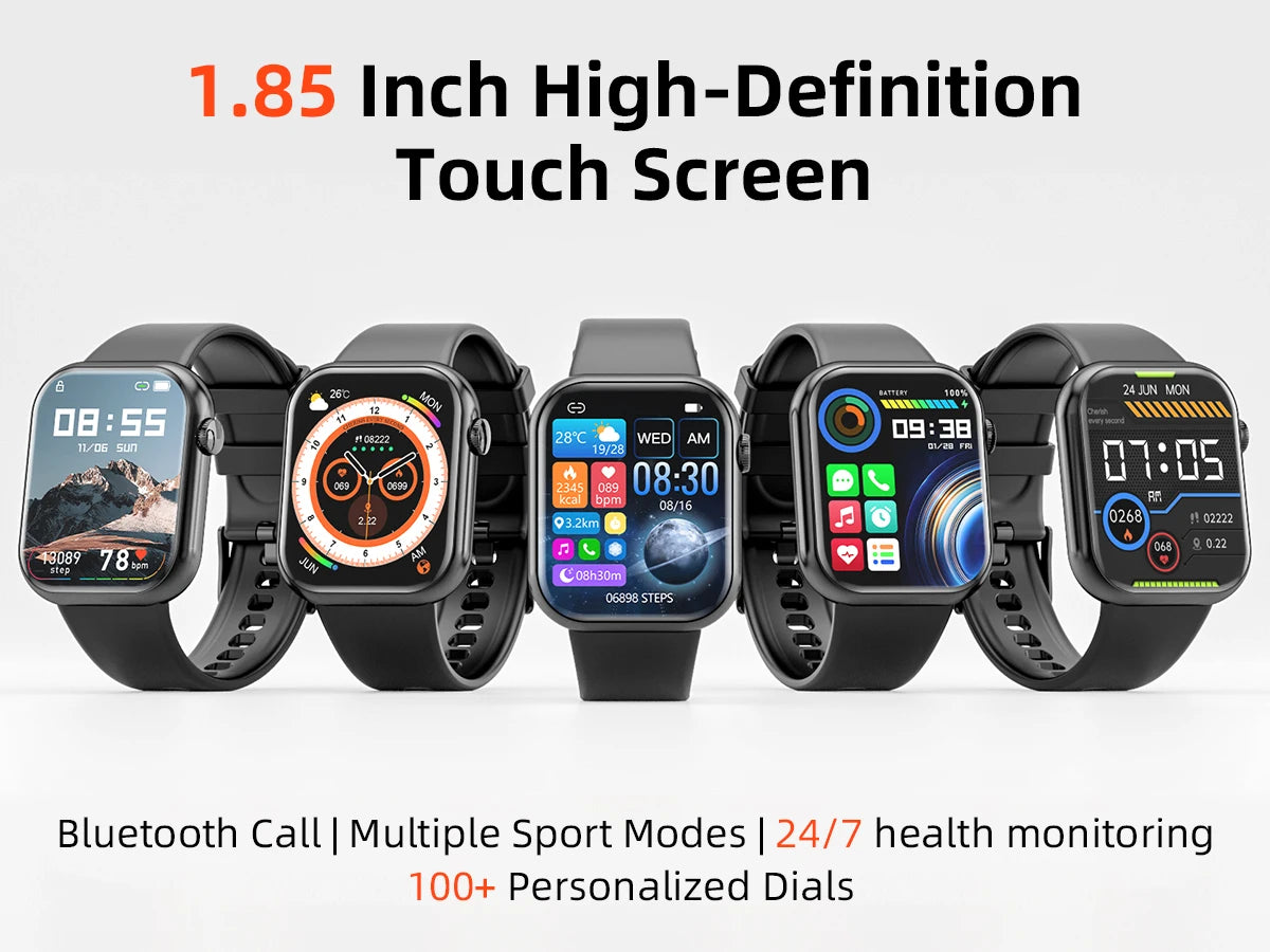 Karchilor 2024 Men'S Smartwatch Bluetooth Call Women'S 1.85 High-Definition Screen Sports Watch Suitable For Android Ios