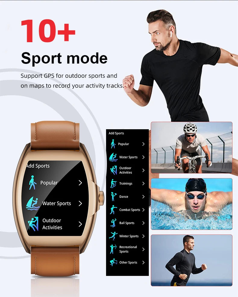 AW73 Smart Watch Man Smartwatch 2024 High-end Luxury Bluetooth Call HD Screen Touchscreen Waerproof For Huawei Xiaomi