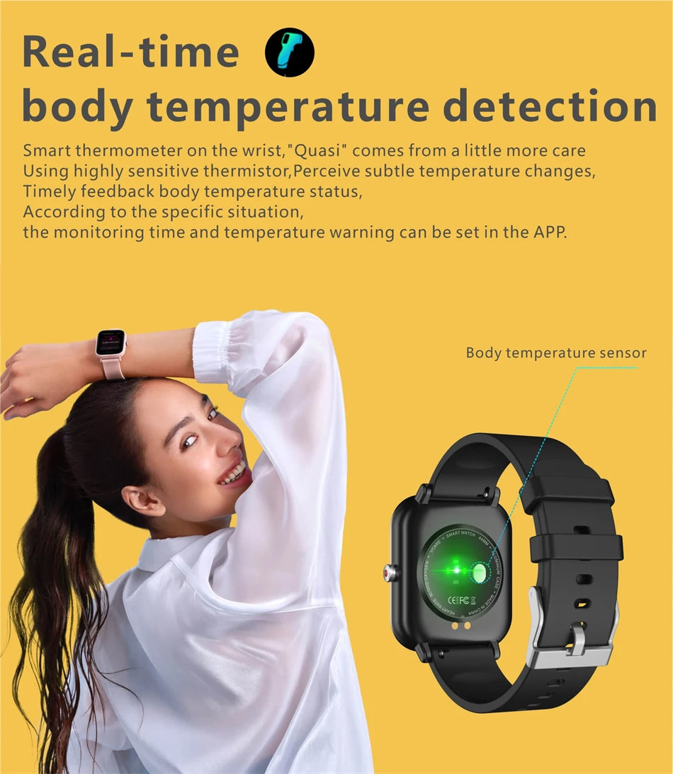 LIGE 2024 New Smart watch Ladies Full Touch Screen Sports Fitness watch IP67 Waterproof Bluetooth For Android IOS Smartwatch Men