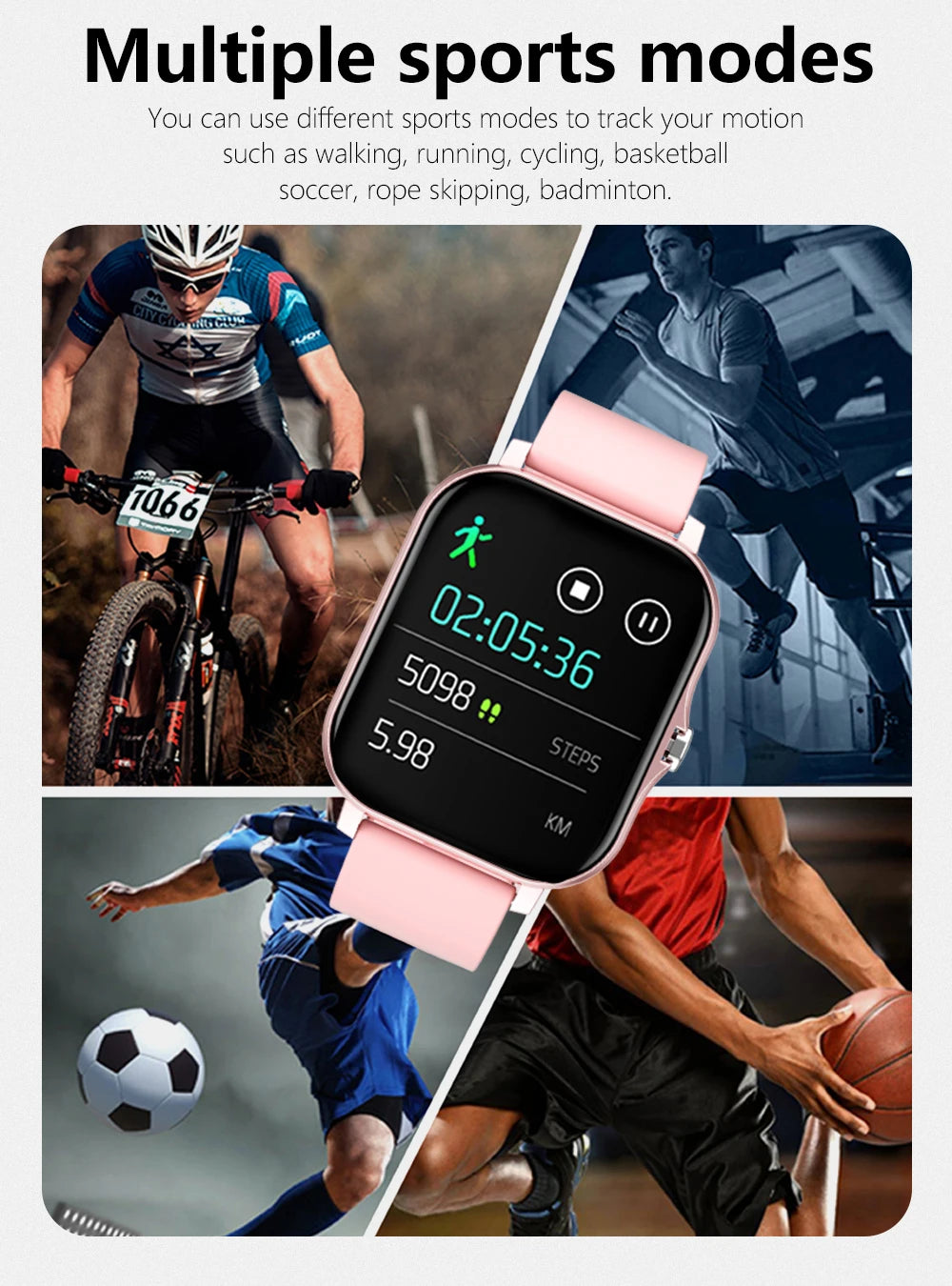 2024 Men Smart Watch Fitness Clock Sports Heart Monitor Smartwatch Bluetooth Call Music Playback 1.83'' Watches for Women Xiaomi