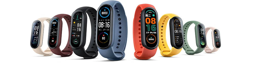 Xiaomi Mi Band 6 Smart Wristband AMOLED Blood Oxygen Fitness Traker Heart Rate Bluetooth Waterproof Miband 5