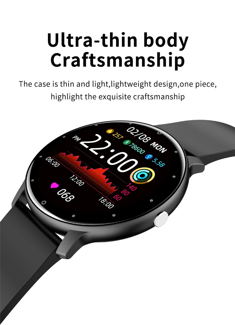 2024 New Smart Watch Men Women Full Touch Screen Sport Fitness Watch IP67 Waterproof Bluetooth For Android IOS Smartwatch Men