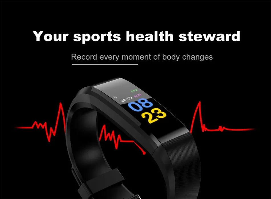 Men's Sports Wristbands Women Bracelet Smart Watch Fitness Heart Rate Pedometer Waterproof Smart Bracelet Smartwatch