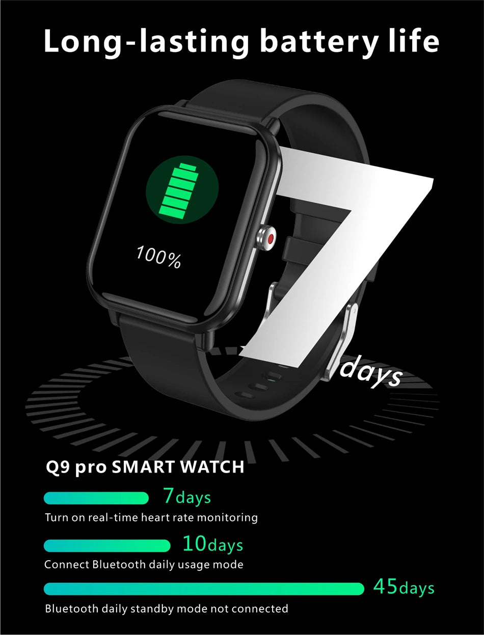 LIGE 2024 New Smart watch Ladies Full Touch Screen Sports Fitness watch IP67 Waterproof Bluetooth For Android IOS Smartwatch Men