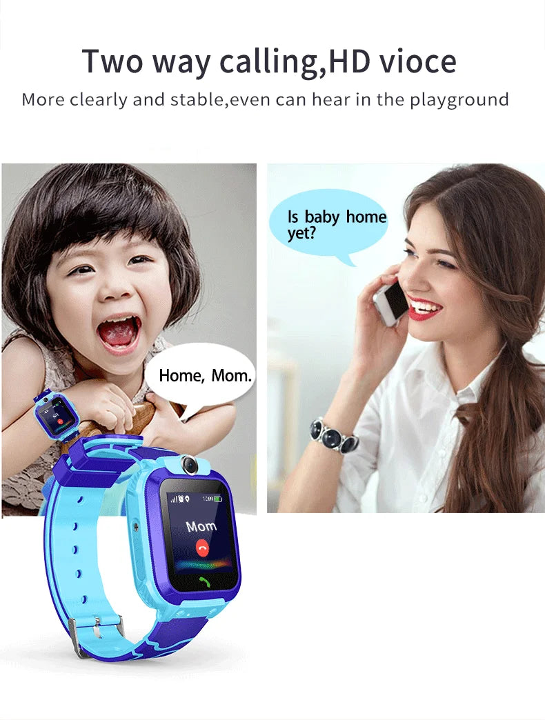 Q12 Kids Smart Watch Waterproof LBS Location Support Hebrew 2G SIM Card Listen Baby Tracking Boys Girls Smartwatch Clock Gift