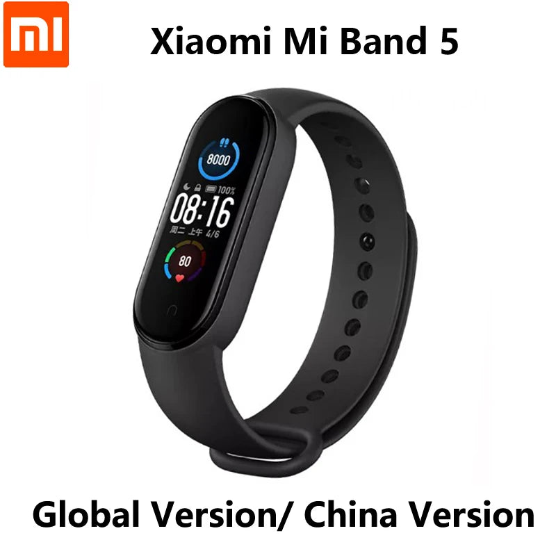 Xiaomi Mi Band5 Smart Wristband Heart Rate Fitness Tracker Bluetooth Sport Bracelet AMOLED Screen Mi band 5