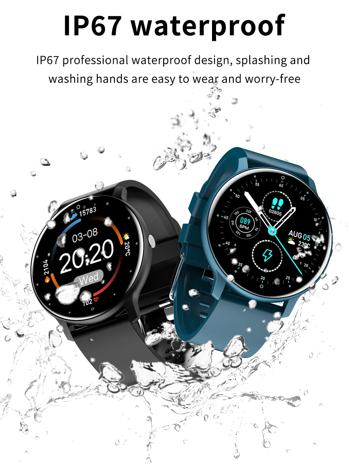 CanMixs 2024 New Smart Watch Women Men Lady Sport Fitness Smartwatch Sleep Heart Rate Monitor Waterproof Watches For IOS Android