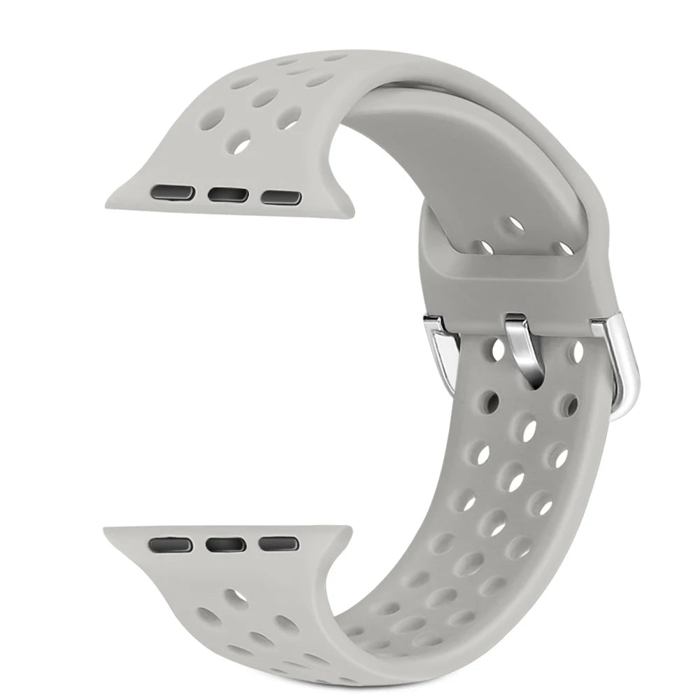 Silicone Strap For Apple Watch Series 9 8 7 41mm 45mm Band Ultra/Ultra 2 49mm Bracelet For Apple Watch SE 7 6 5 40mm 44mm Correa