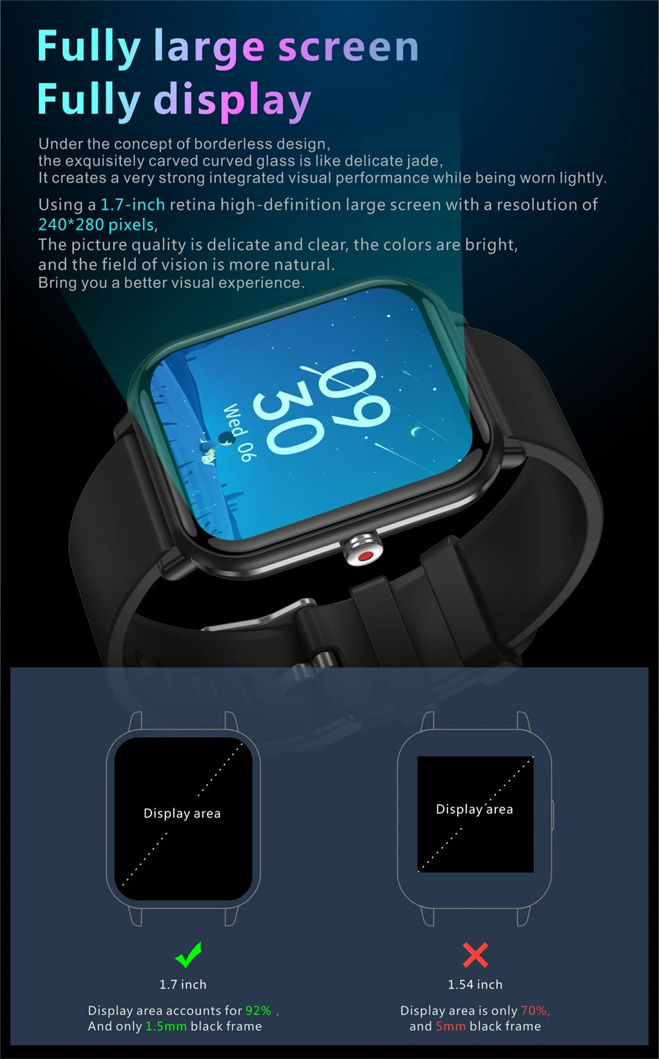 LIGE 2024 New Smart watch Ladies Full Touch Screen Sports Fitness watch IP67 Waterproof Bluetooth For Android IOS Smartwatch Men