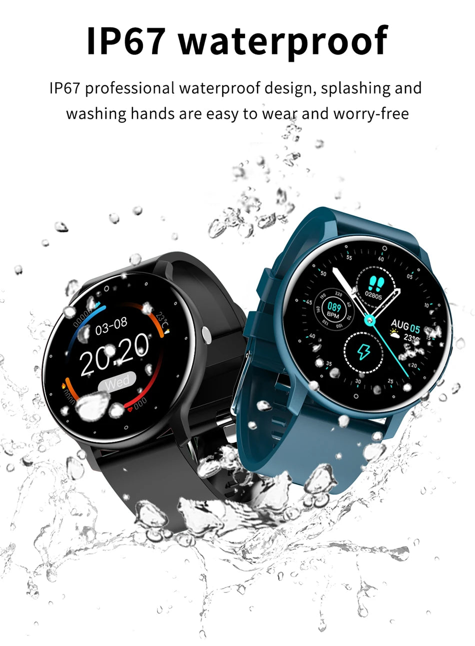 2024 New Smart Watch Men Women Full Touch Screen Sport Fitness Watch IP67 Waterproof Bluetooth For Android IOS Smartwatch Men