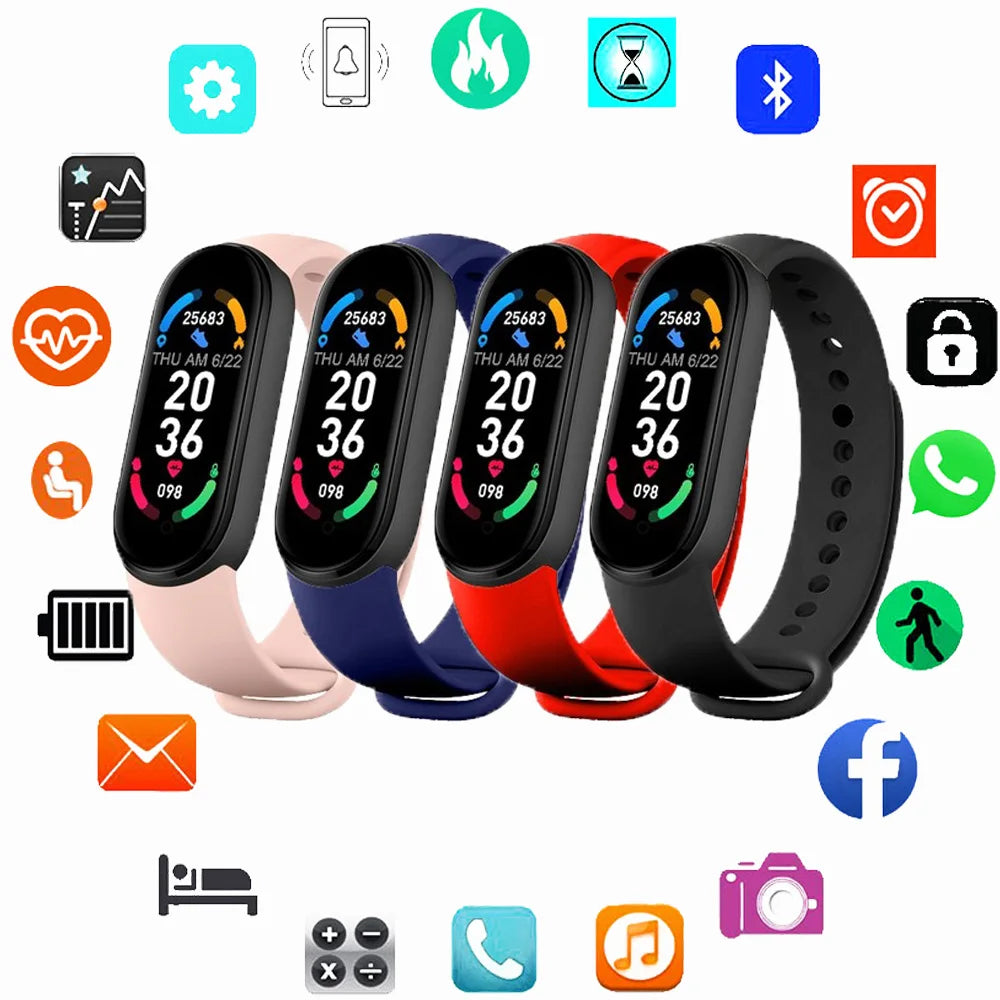 M6 Smart Band Smart Watch Men Women Heart Rate Monitor Blood Pressure Fitness Tracker Smartwatch Smartband Clock For Xiaomi iOS