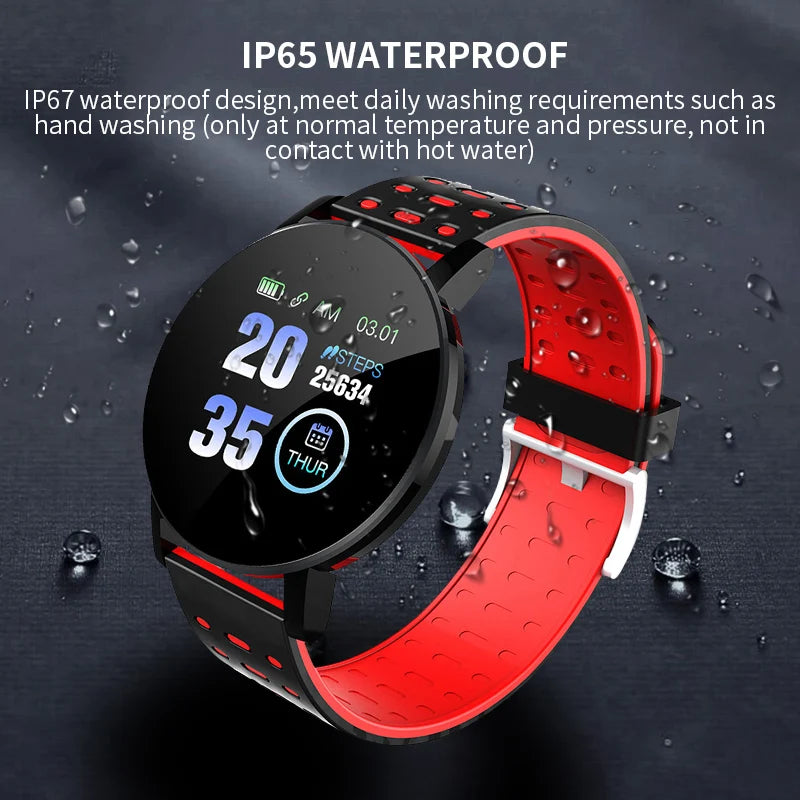 D18 119 Plus Smartwatch For Bluetooth Smart Watch Men Blood Pressure Women Smart Band Sports Tracker Smartband For IOS Android