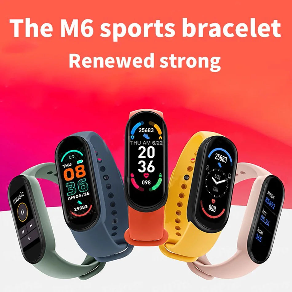 M6 Smart Band Smart Watch Men Women Heart Rate Monitor Blood Pressure Fitness Tracker Smartwatch Smartband Clock For Xiaomi iOS