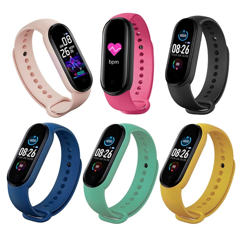 2024 New M5 Sport Fitness Tracker Smartband for Smart Bracelet Blood Pressure Heart Rate Monitor for Smart Band Wristband