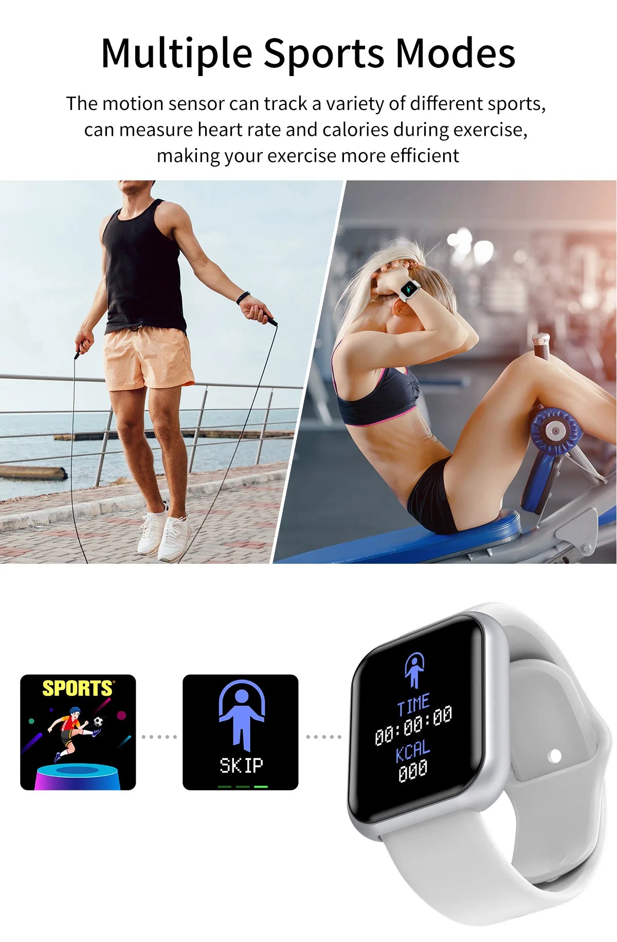 2022 Y68 Smart Watch Men Women Smartwatch Heart Rate Monitor Sports Fitness Bracelet For Xiaomi Redmi Android iPhone Apple Watch