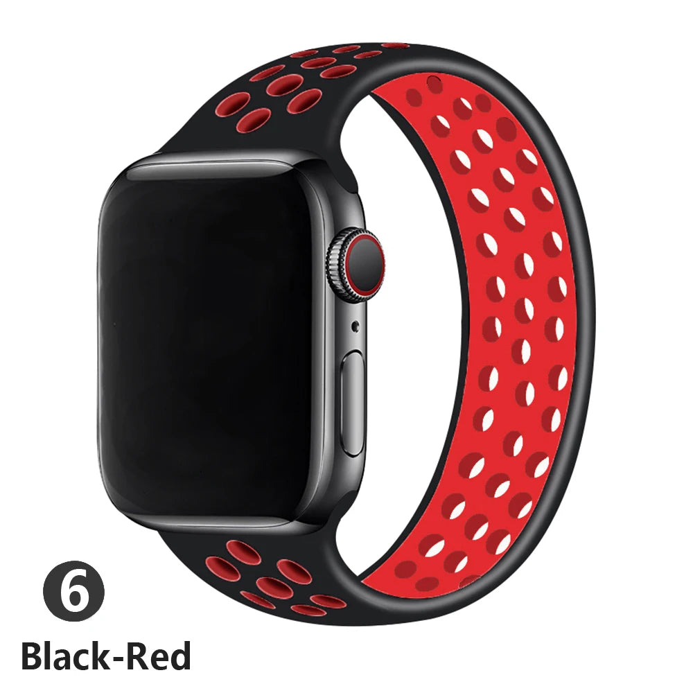 strap For Apple Watch Band 45mm/41mm 44mm 40mm 49mm 42mm 45 mm silicone Elastic solo bracelet iWatch ultra 2 Serie 3 SE 6 7 8 9