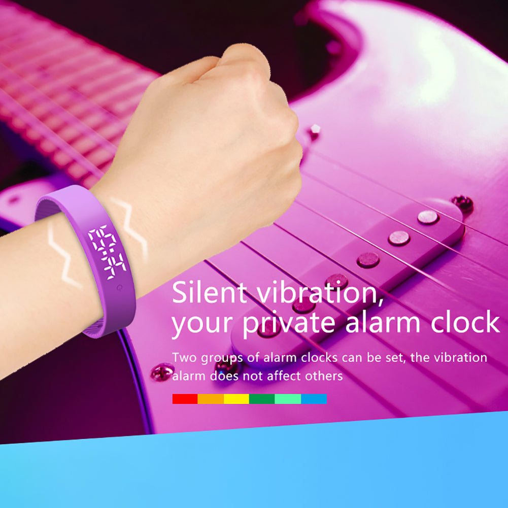 V9 LED Digital Smart Bracelet With Body Temperature Monitor Smart Band Vibration Alarm Reminder Waterproof Smart Clock Smartband