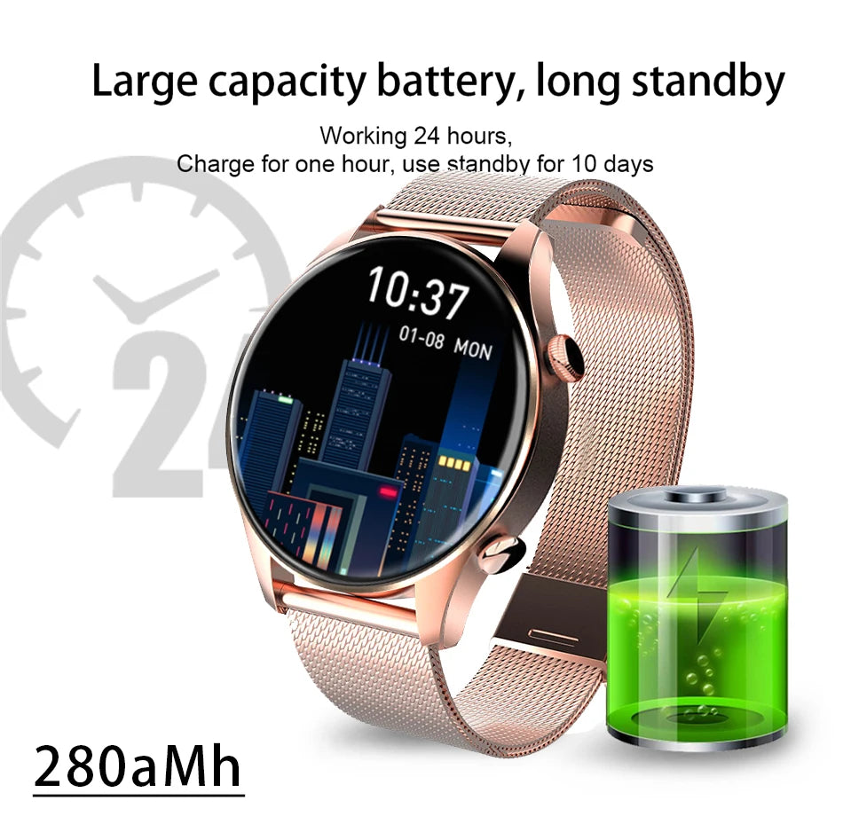 2022 New Woman Smart Watch With Make Calls Men Women Smartwatch Blood Pressure Sports Fitness Tracke For Android Samsung Apple