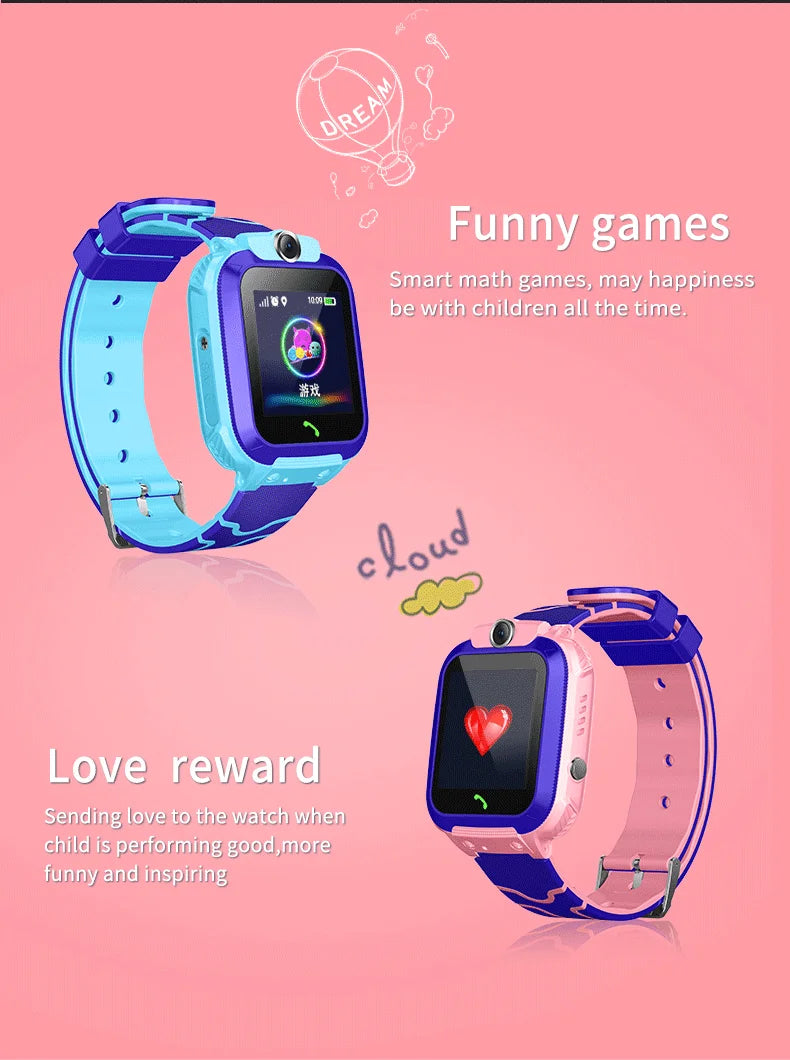 Q12 Kids Smart Watch Waterproof LBS Location Support Hebrew 2G SIM Card Listen Baby Tracking Boys Girls Smartwatch Clock Gift