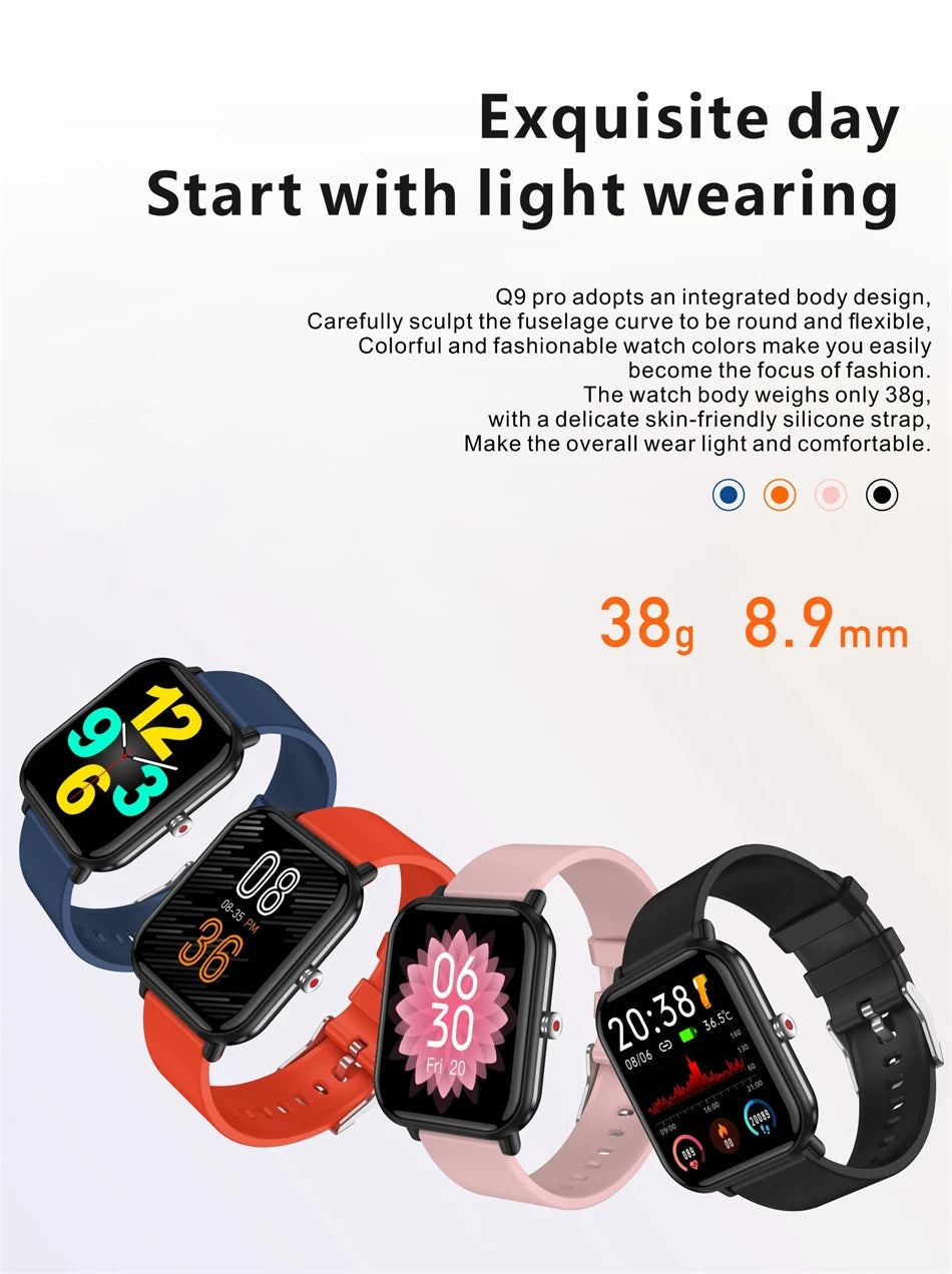 LIGE 2024 New Smart watch Ladies Full Touch Screen Sports Fitness watch IP67 Waterproof Bluetooth For Android IOS Smartwatch Men