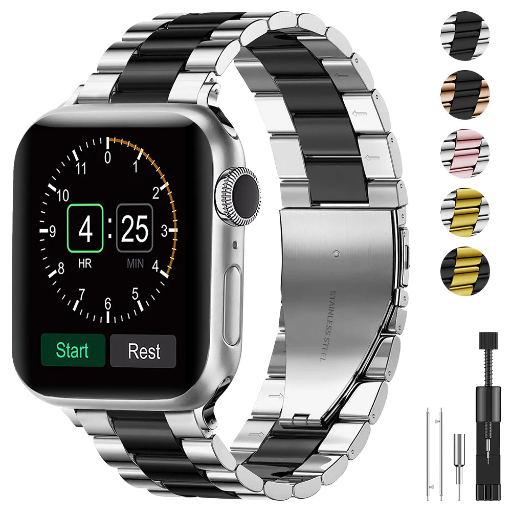 Metal Strap For Apple watch 10 46mm 42mm Ultra 49mm 9 8 7 45mm 41mm steel replacement band For iwatch 6 5 4 3 SE 44mm 42mm 40mm