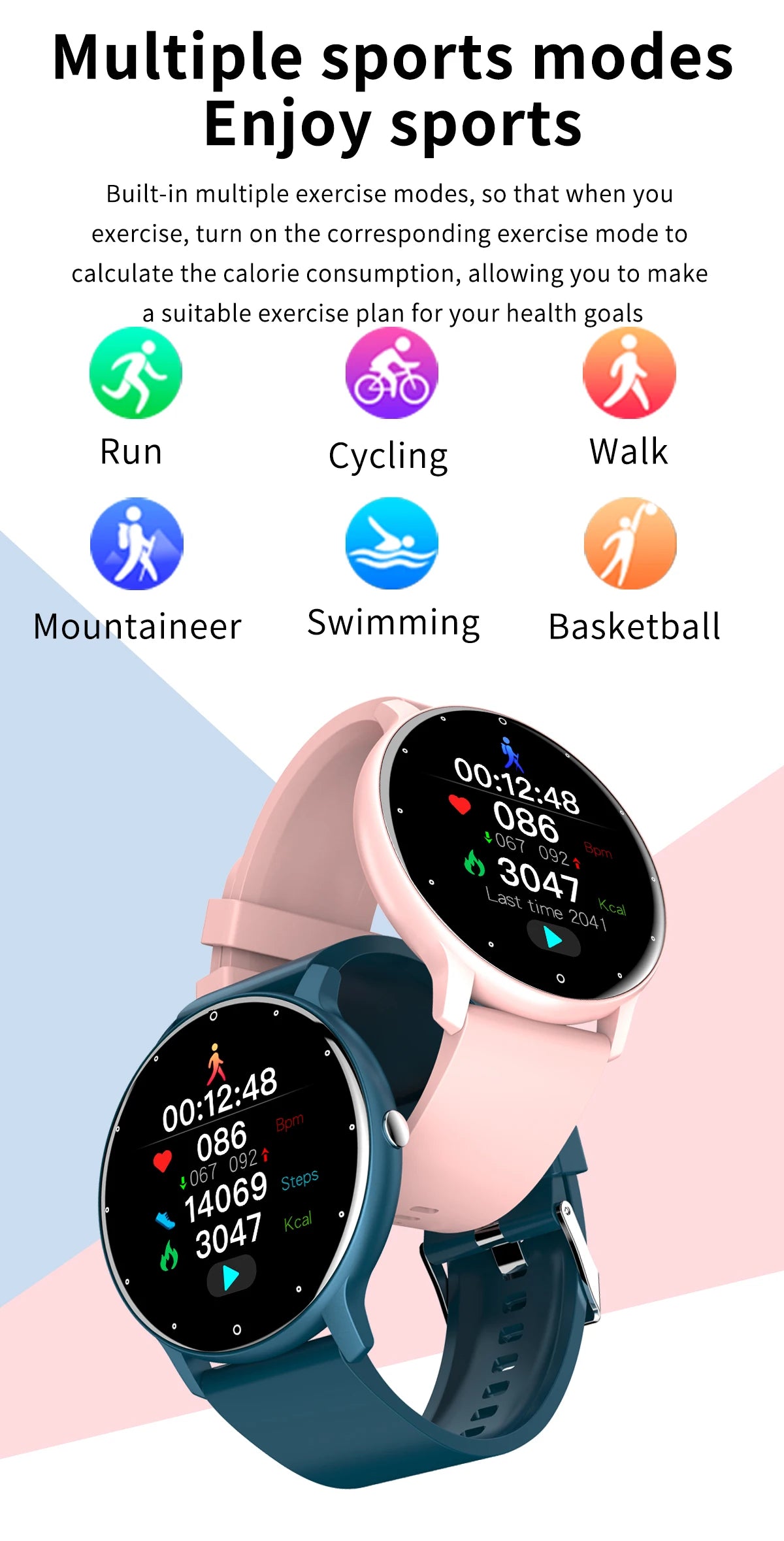 LIGE 2024 Smart Watch Women Men Lady Gift Sport Fitness Watches Heart Rate Monitor Waterproof Smartwatch For Xiaomi Android IOS