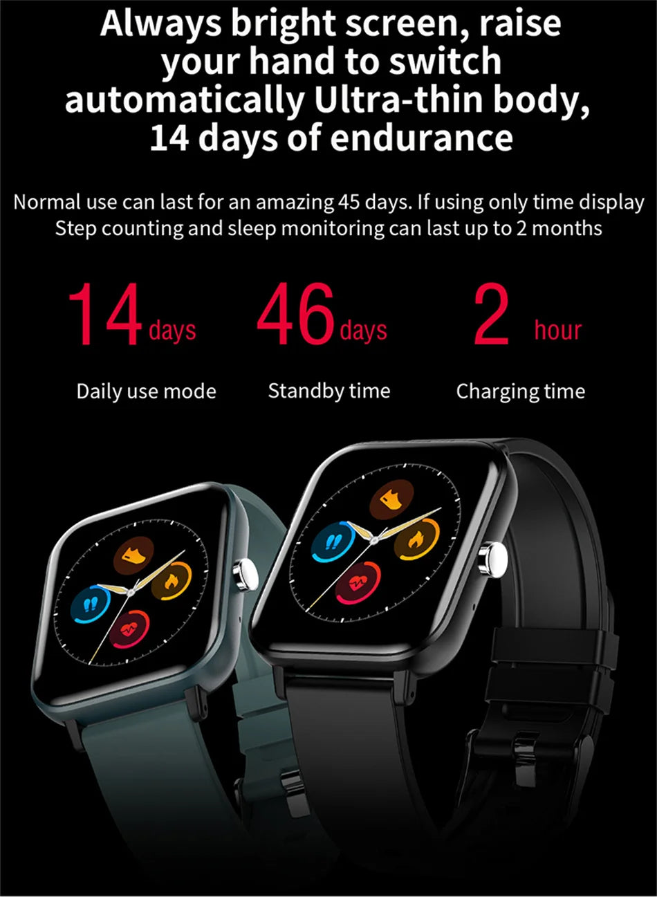 2024 New Smart Watch Men Blood Oxygen Monitoring Sports Fitness Watch Man Woman Body Temperature Monitor Smart Watch For Xiaomi