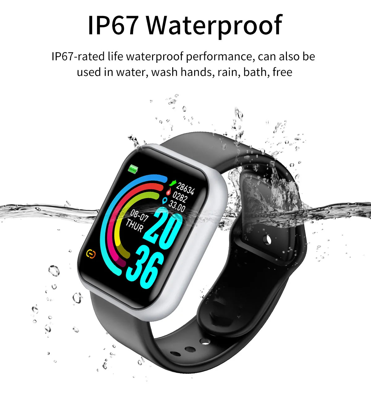 2022 Y68 Smart Watch Men Women Smartwatch Heart Rate Monitor Sports Fitness Bracelet For Xiaomi Redmi Android iPhone Apple Watch