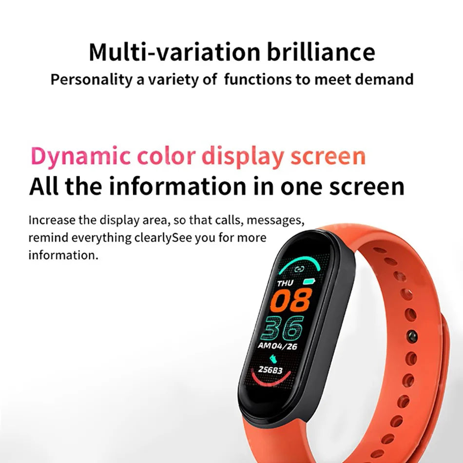 M6 Smart Band Smart Watch Men Women Heart Rate Monitor Blood Pressure Fitness Tracker Smartwatch Smartband Clock For Xiaomi iOS