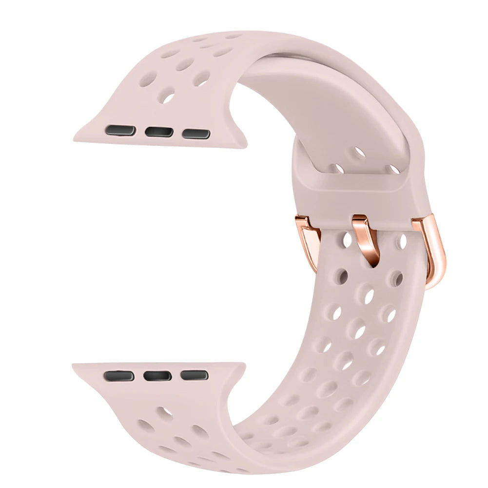 Silicone Strap For Apple Watch Series 9 8 7 41mm 45mm Band Ultra/Ultra 2 49mm Bracelet For Apple Watch SE 7 6 5 40mm 44mm Correa