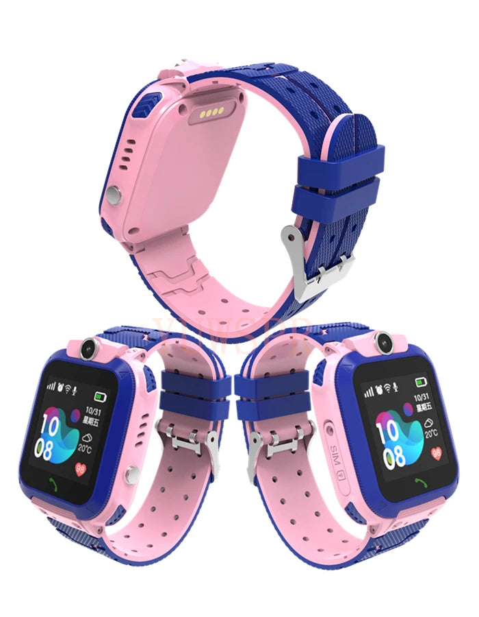 Q12 Kids Smart Watch Waterproof LBS Location Support Hebrew 2G SIM Card Listen Baby Tracking Boys Girls Smartwatch Clock Gift