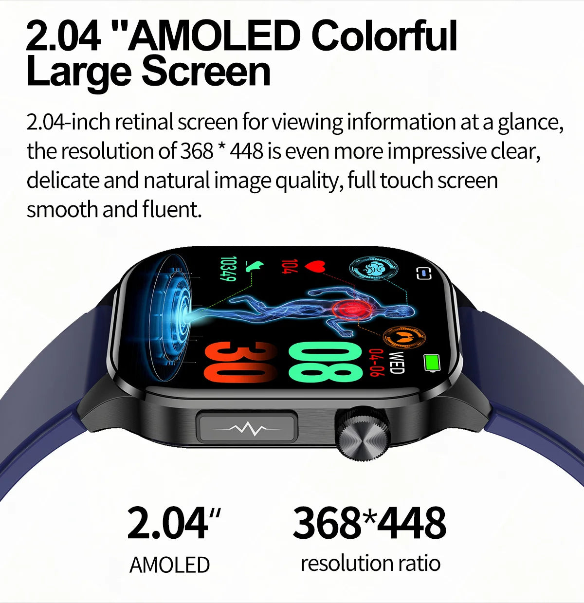 Amoled Ecg Smart Watch Men for Android Xiaomi Ios Watches Blood Glucose Lipid Pressure Sport Health Call Smartwatch 2024 Women