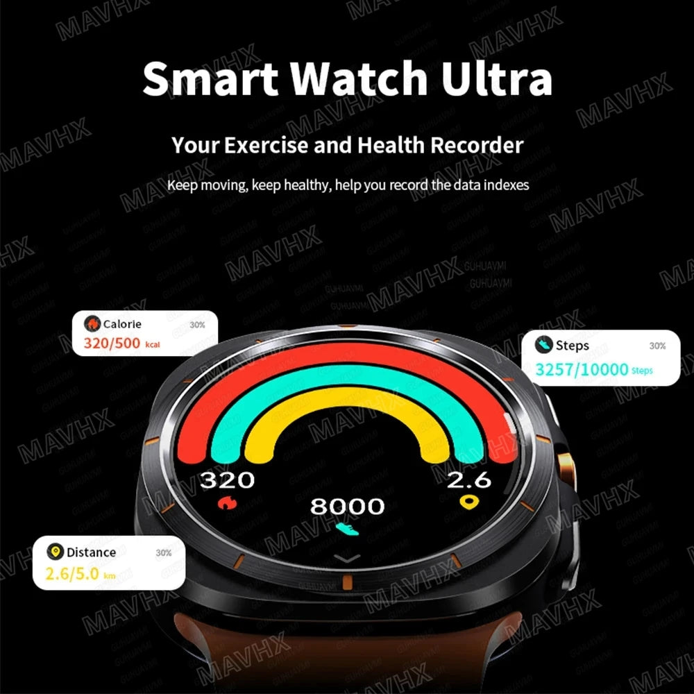 smart watch 2024 Watch7 Ultra 47mm smartwatch IP68 Waterproof Bluetooth Call Health Smartwatch for Men Women 1.43" AMOLED  SOS