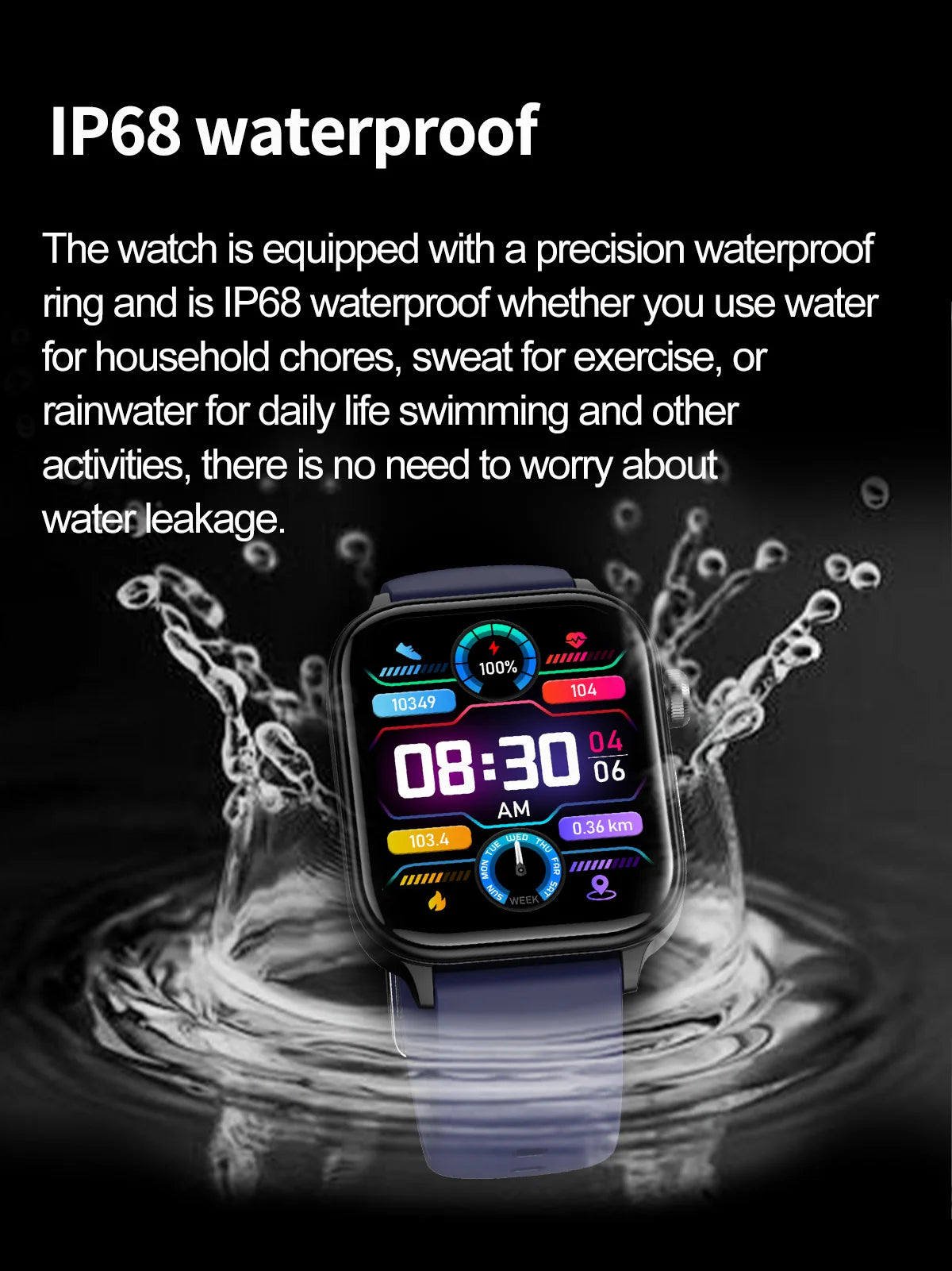 2024 New Medical Grade Smart Watch Women Blood Glucose Lipid Watches AI Diagnostic Health Tracker Bluetooth Call Smartwatch Men