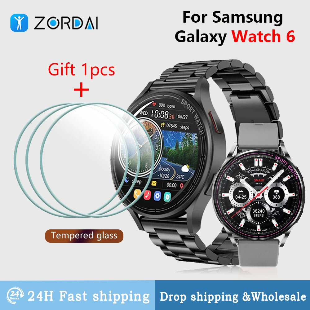 Zordai For Galaxy Watch 6 OD5 Pro Smart Watch 2024 New Bluetooth Call NFC IP68 Waterproof Sport Fitness Smartwatch for Men Women