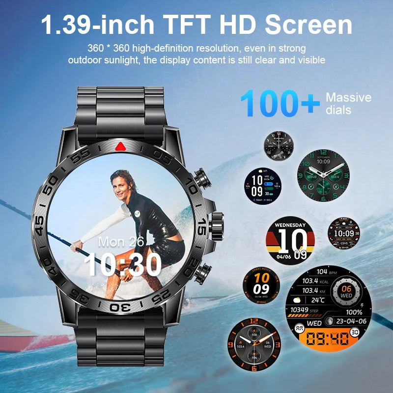 LIGE New Original Smart Watches Men Bluetooth Call Sports Fitness Woman Watch Blood Oxygen Waterproof Smartwatch For Men 2024