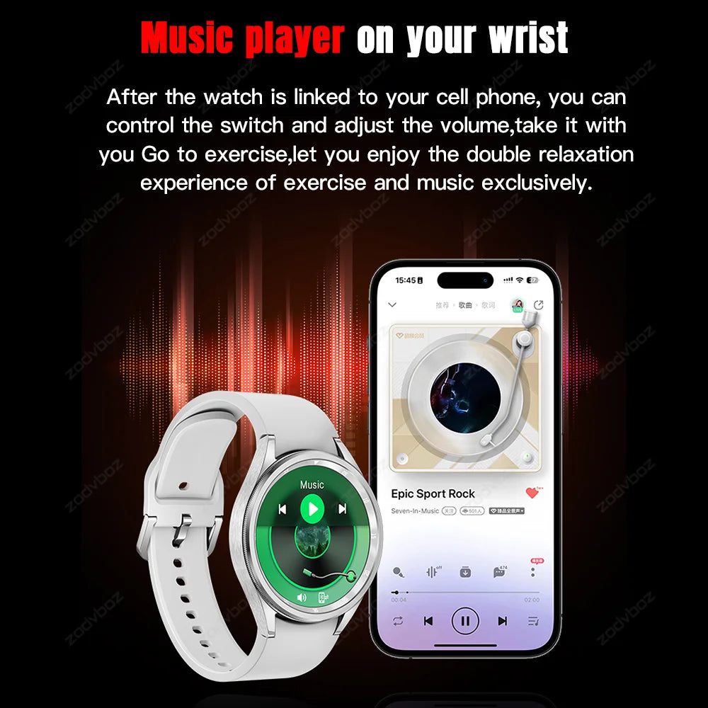 2024 New Watch 6 Classic NFC Smart Watch Men Custom Dial Voice Call Sport Watches Women GPS Tracker Smartwatch For Android iOS